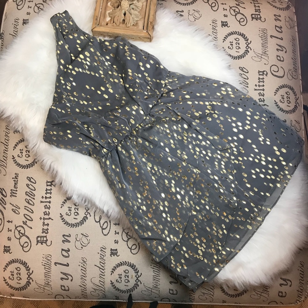 BCBG Generation Grey and Gold Dress - Picture 1 of 3
